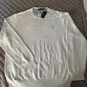 Ralph Lauren Men's Cream Crewneck Sweater